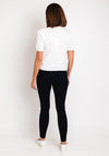 Serafina Collection One Size Bow Applique Sweater, White