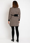 Serafina Collection Houndstooth Mini Jumper Dress, Black & Beige