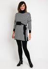 Serafina Collection Houndstooth Mini Jumper Dress, Black & White