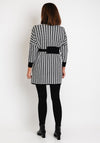 Serafina Collection Houndstooth Mini Jumper Dress, Black & White