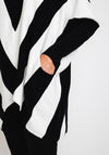 Serafina Collection Zig Zag Print Oversized Jumper, Black & White