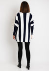 Serafina Collection Zig Zag Print Oversized Jumper, Navy & White