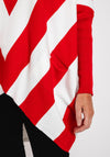 Serafina Collection Zig Zag Print Oversized Jumper, Red & White