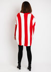 Serafina Collection Zig Zag Print Oversized Jumper, Red & White