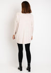 Serafina Collection Rhinestone Embellished Knit Sweater, Beige