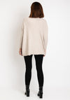 Serafina Collection Buttoned Side Knit Sweater, Cream