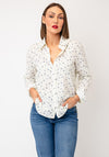 Serafina All-Over Floral Print Shirt, Cream Multi