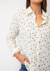 Serafina All-Over Floral Print Shirt, Cream Multi