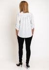 Serafina Collection V-Neck Striped Blouse, White