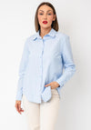 Serafina Collection Cotton Blend Shirt, Blue