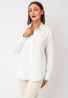Serafina Collection Cotton Blend Shirt, White