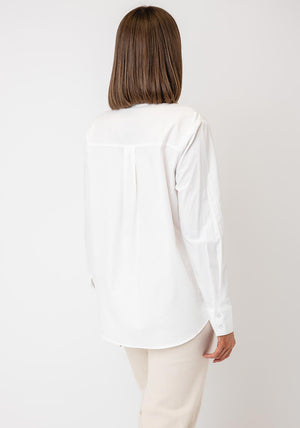 Serafina Collection Cotton Blend Shirt, White