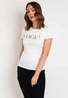 Serafina Collection Vogue Button Neck T-Shirt, White
