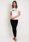Serafina Collection Vogue Diamante Logo T-Shirt, White