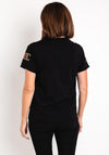 Serafina Collection Rhinestone Chain Detail T-Shirt, Black