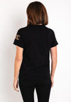 Serafina Collection Rhinestone Chain Detail T-Shirt, Black