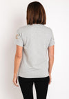 Serafina Collection Rhinestone Chain Detail T-Shirt, Grey