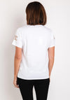 Serafina Collection Rhinestone Chain Detail T-Shirt, White