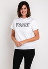 Serafina Collection Vogue Rhinestone T-Shirt, White