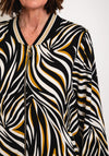 Serafina Collection Animal Print Bomber Jacket, Black