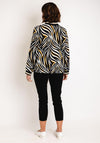 Serafina Collection Animal Print Bomber Jacket, Black