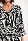 Serafina Collection Animal Print Blouse, Black