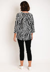 Serafina Collection Animal Print Blouse, Black