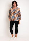Serafina Collection Chiffon Print Blouse, Blue