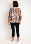 Serafina Collection Chiffon Print Blouse, Blue