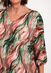 Serafina Collection Chiffon Print Blouse, Green