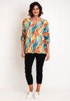 Serafina Collection Chiffon Print Blouse, Orange