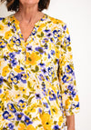 Serafina Collection Curve Floral Print Blouse, Yellow