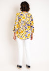 Serafina Collection Curve Floral Print Blouse, Yellow