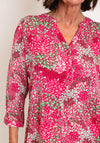 Serafina Collection Curve Ditsy Flower Print Blouse, Pink