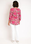 Serafina Collection Curve Ditsy Flower Print Blouse, Pink