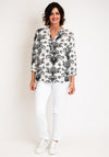 Serafina Collection Curve Vintage Floral Print Blouse, Black