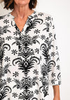 Serafina Collection Curve Vintage Floral Print Blouse, Black