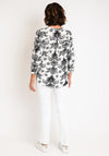 Serafina Collection Curve Vintage Floral Print Blouse, Black