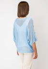 Serafina Knitted with Embellished Button Detail Sweater, Blue