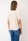 Serafina V-Neck Short Sleeve Jumper, Beige