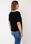 Serafina V-Neck Short Sleeve Jumper, Black
