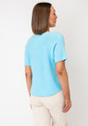 Serafina V-Neck Short Sleeve Jumper, Blue