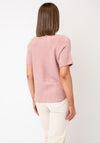 Serafina V-Neck Short Sleeve Jumper, Mauve