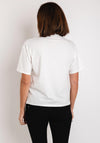 Serafina Collection Diamante Cut Out Heart T-Shirt, White