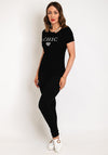 Serafina Collection Rhinestone Chic Chain Neck Top, Black