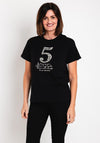 Serafina Collection No. 5 Embellished T-Shirt, Black