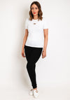 Serafina Collection H Embellished Cut out Top, White