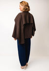Serafina Collection One Size Wrap Scarf Jacket, Brown