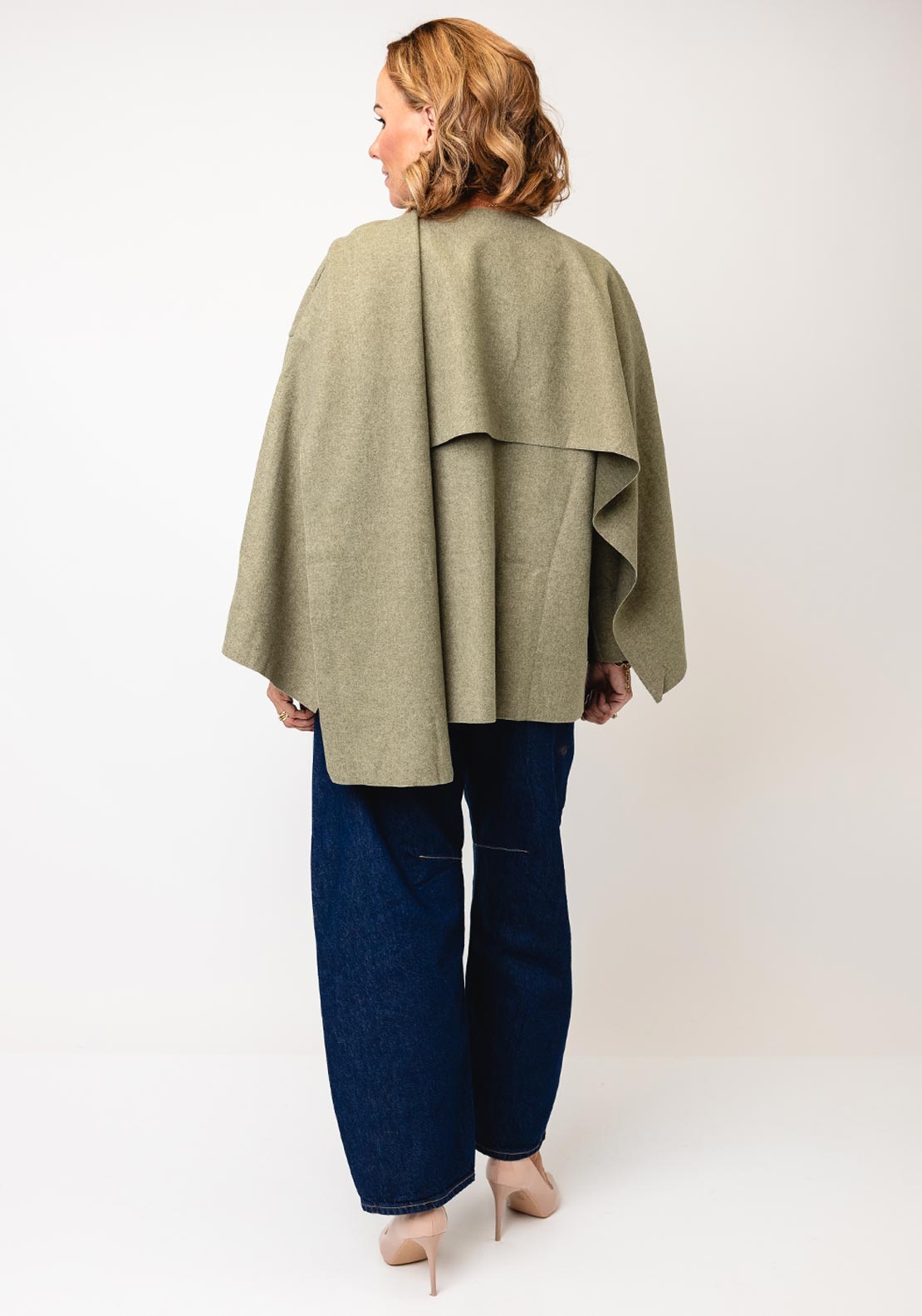 Serafina Collection One Size Wrap Scarf Jacket, Green