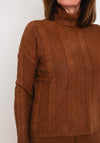 Serafina Collection Cable Knit Jumper, Coffee